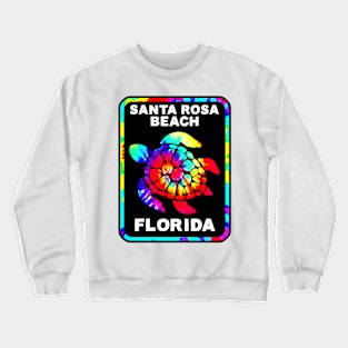 Santa Rosa Beach Florida Sea Turtle Sticker Crewneck Sweatshirt